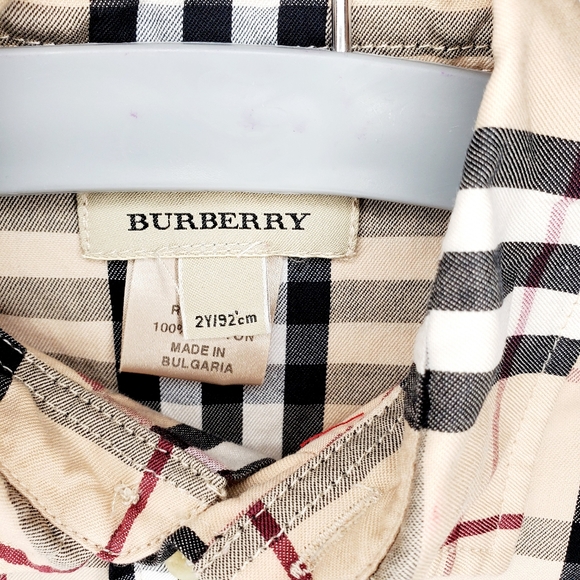 Burberry nova check button down 2y - Picture 3 of 4